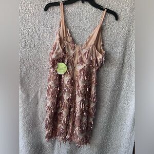 Windsor Dress Small NEW ROSE GOLD AND SEQUENCE Dress Glitter 8